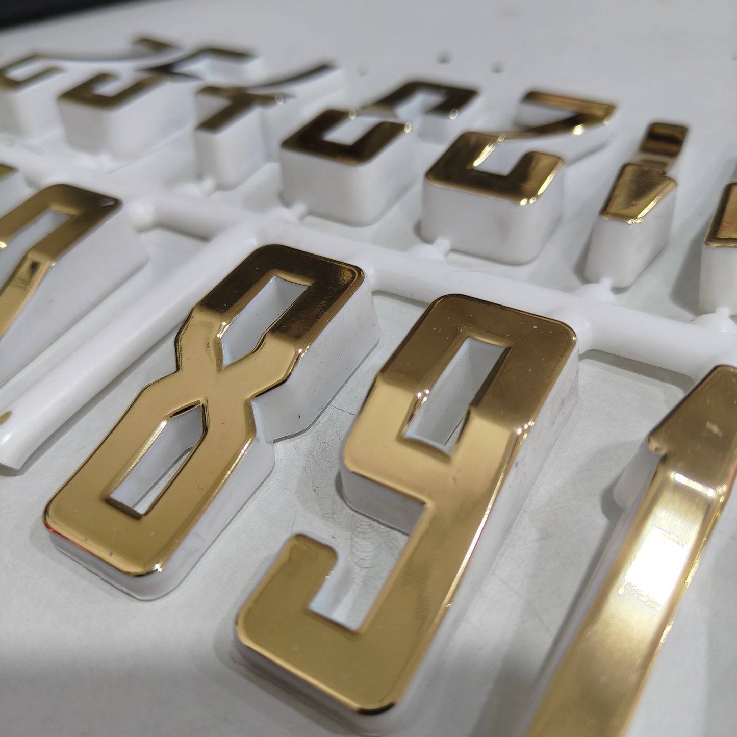 2" Golden Plastic Clock Number