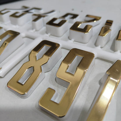 2" Golden Plastic Clock Number