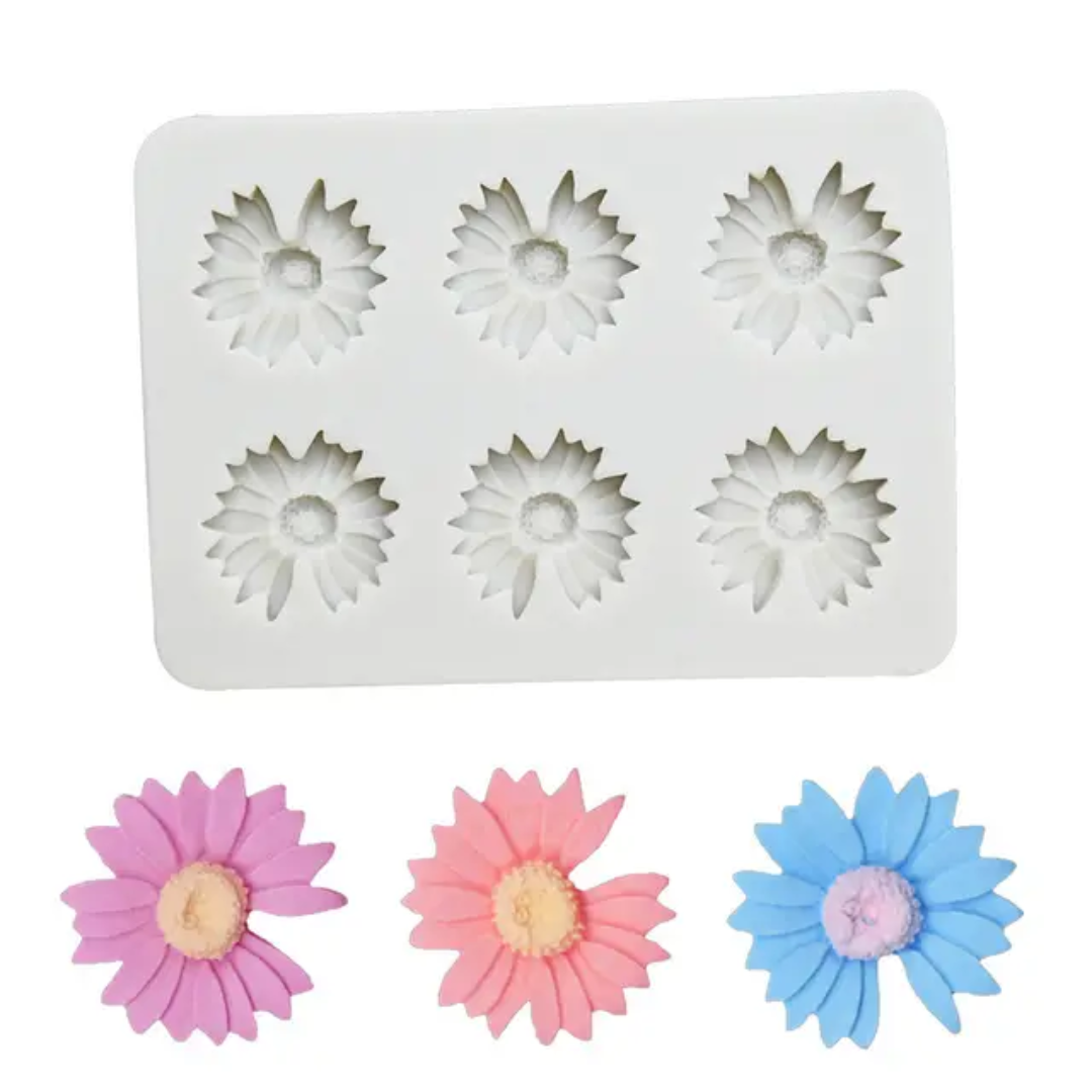 (HBR15-56) 6 Cavity Flower Mould