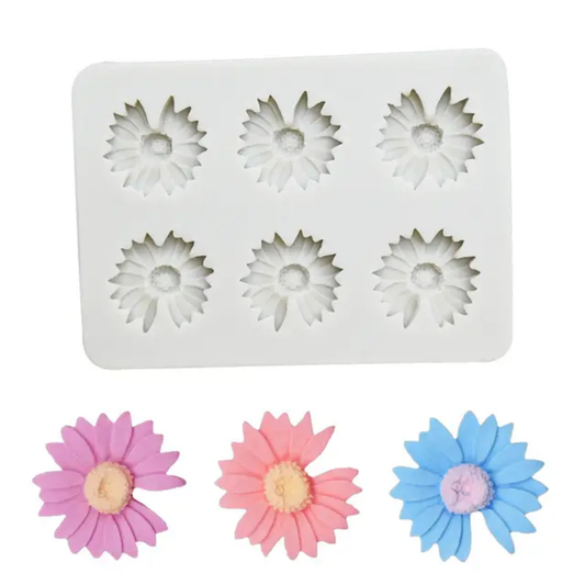 (HBR15-56) 6 Cavity Flower Mould