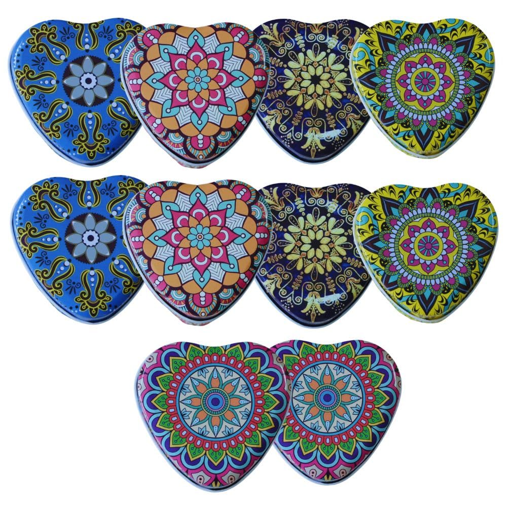 Heart Shape Tin Jar (2 Pc )