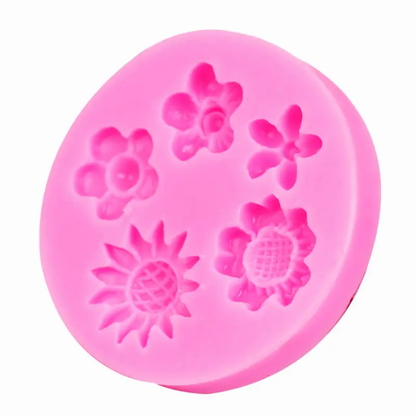 5 Cavity Flower Mould