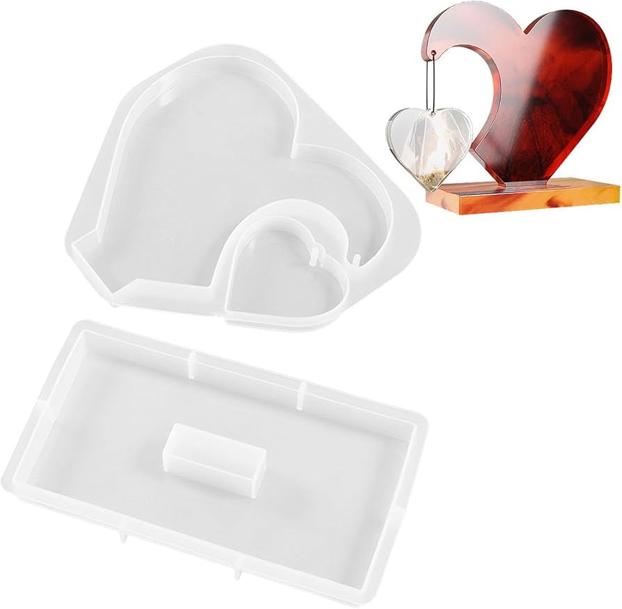 Side Hanging Heart Photo Frame Mould (1 pc)