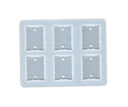 6 Cavity Rectangle Agate Rakhi Mould (1 pc)
