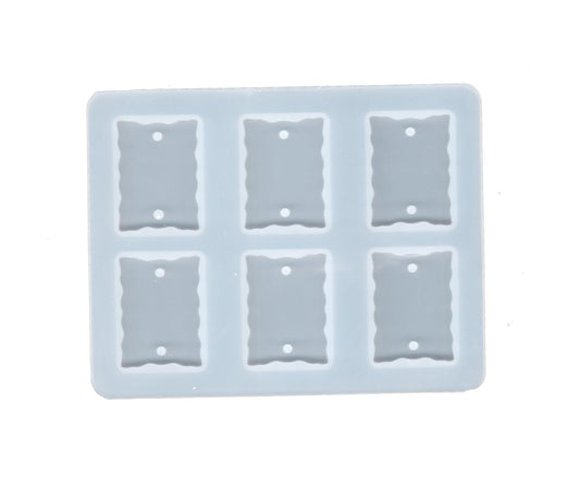 6 Cavity Rectangle Agate Rakhi Mould (1 pc)