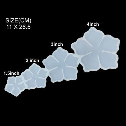 3D 4 Flower Mould