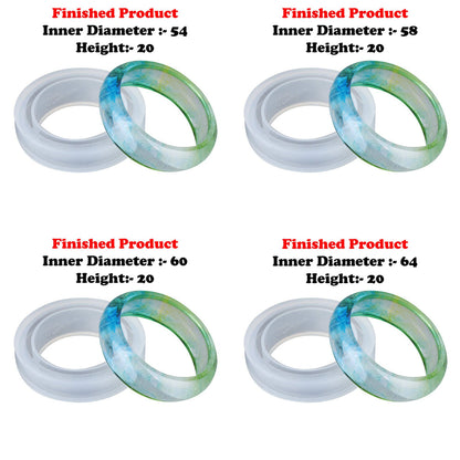 Flat 4 Piece & 4 Different Size of Bangles Mould set