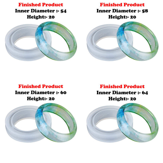 Flat 4 Piece & 4 Different Size of Bangles Mould set