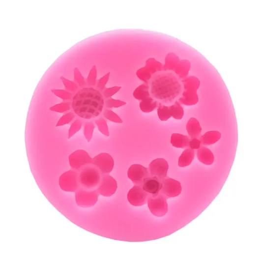 5 Cavity Flower Mould