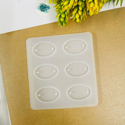 6 Cavity Oval Rakhi Mould (1 pc)