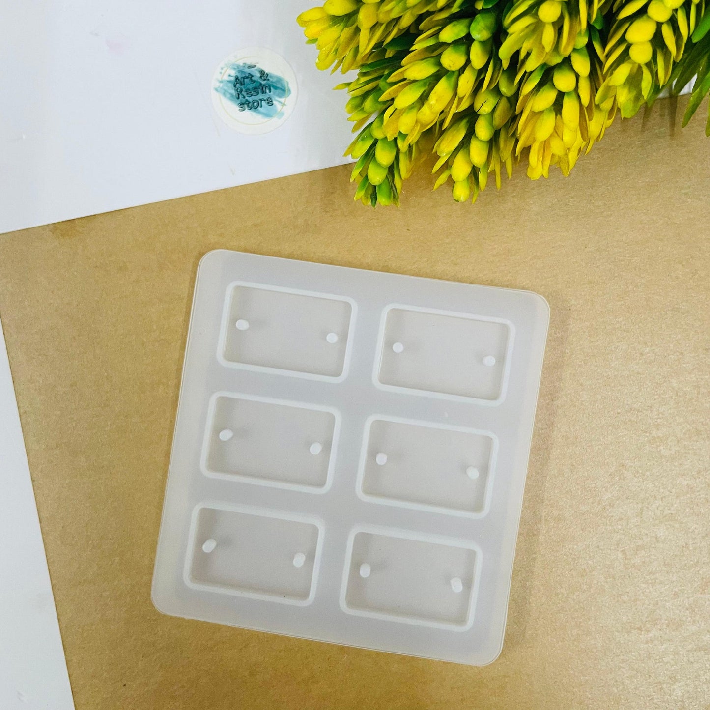 6 Cavity Rectangle Rakhi Mould ( 1 pc)