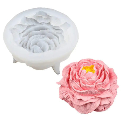 3D Peony Flower Candle Mould (1 Pc)
