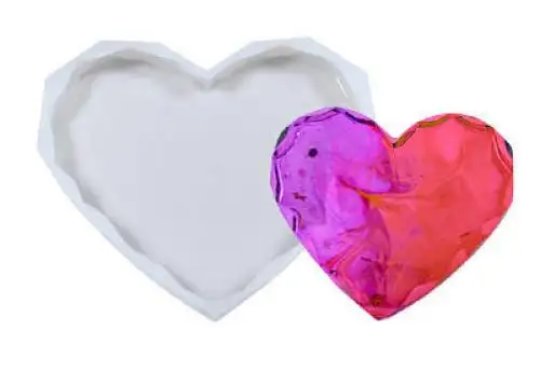 Diamond Heart Silicone Mould (5 Inch ,12 MM)