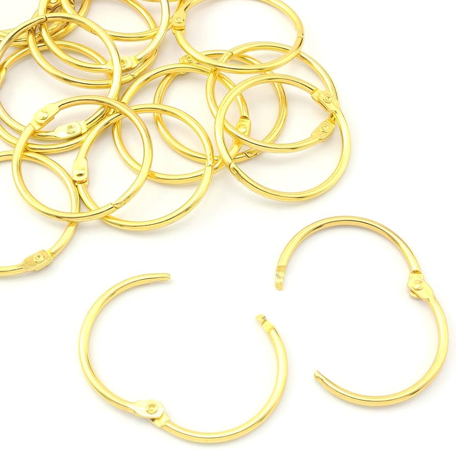 Book Binding Golden Ring (38mm , 7 pc)