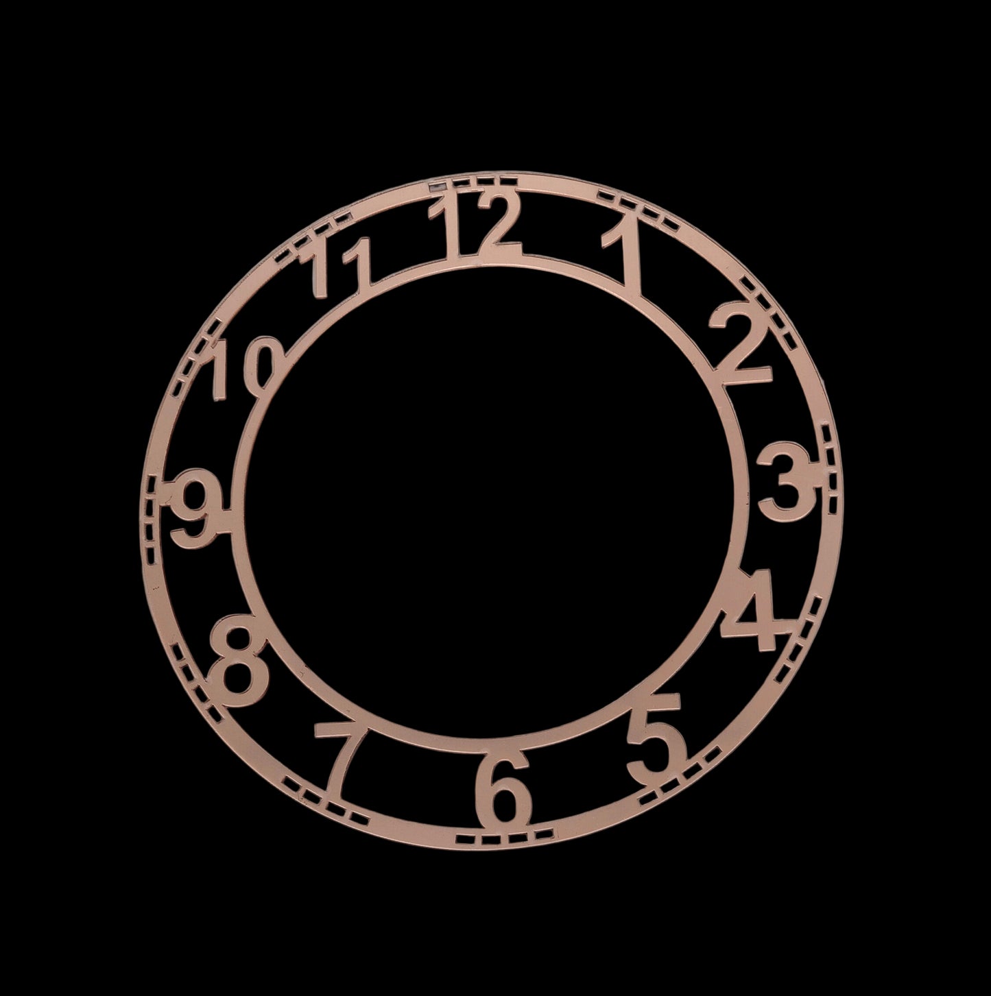 Number Coper Clock Acrylic (10 Inch)