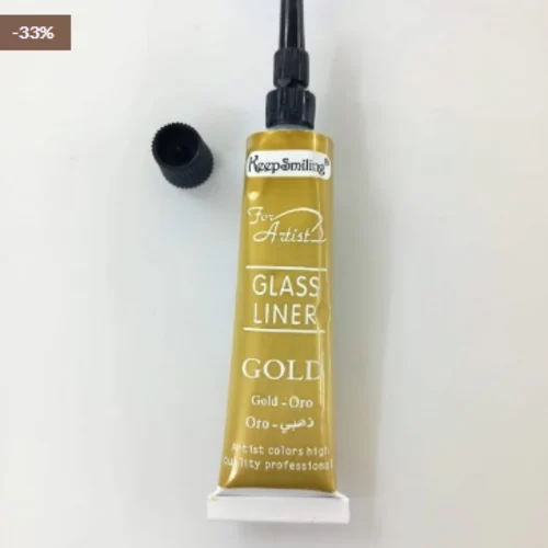 Glass Linner Color Golden (1 pc)