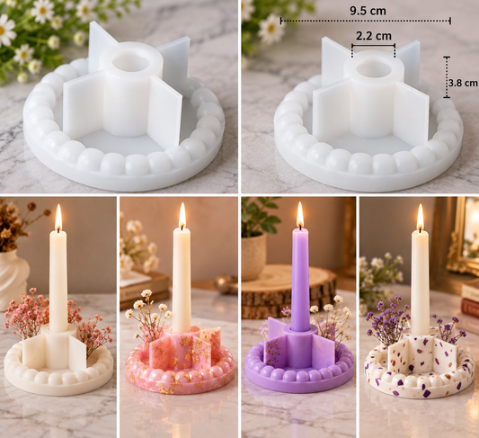 Long Candle Holder Mould (1 pc)