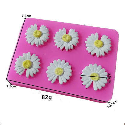 6 Cavity Flower Mould