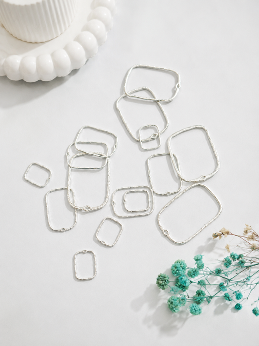 Square Bezel Silver (15 pc)