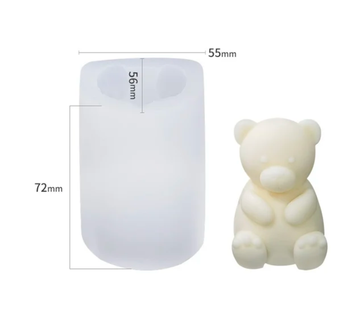 Teddy Bear Candle Small Mould
