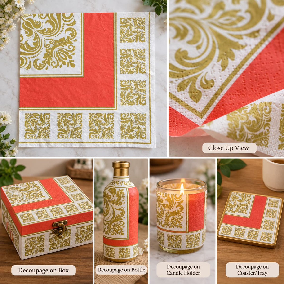 Decoupage Tissue Paper  (12 Pc)