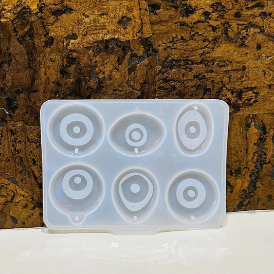 6 Cavity Evil Eye Keychain Mould (1 pc)