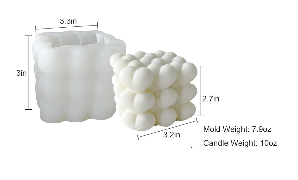Love Heart Rubic Candle Making Mould