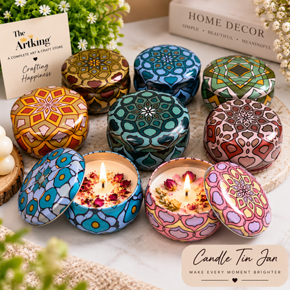 Round Shape Tin Jar (2 Pc)