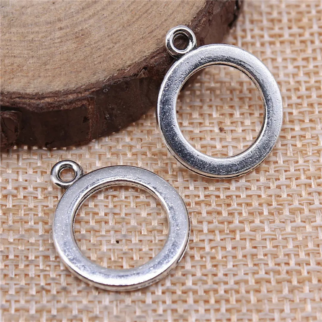 Silver Round Big Bezel Set (6 Pc)