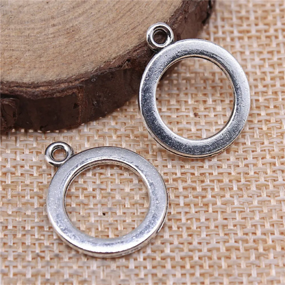 Silver Round Big Bezel Set (6 Pc)