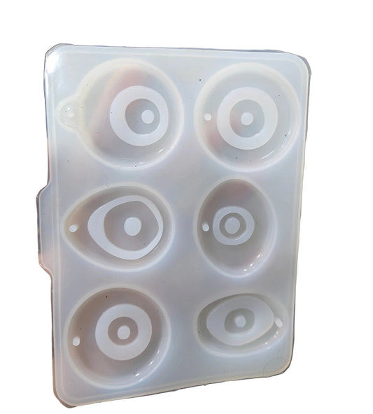 6 Cavity Evil Eye Keychain Mould
