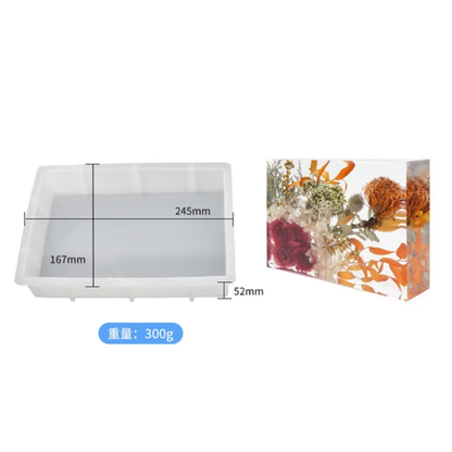 Silicone Rectangle Deep Casting Mould 5.8"×8.9"50mm