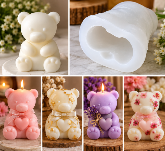 Teddy Bear Candle Small Mould (1 pc)