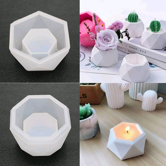 2 Pc Tea Candle With Planter