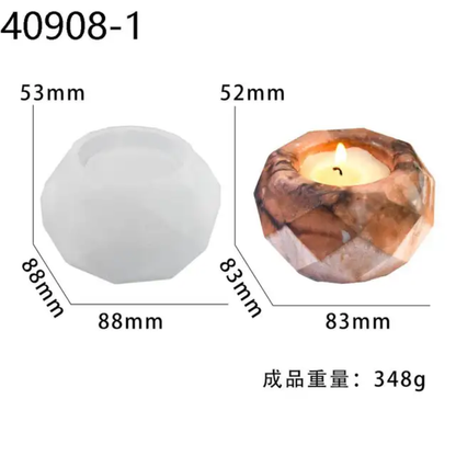 Diamond Round Tea Light Holder
