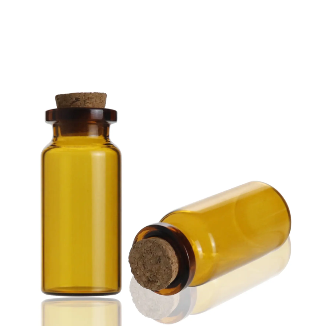 Glass Bottle With Cork Cap(12pc)