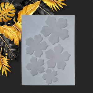 SRN233- 5 Cavity 3D Flower Silicone Mould