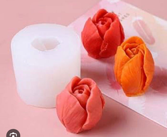 Small Tulip Flower 1 Cavity Candle Making Mould