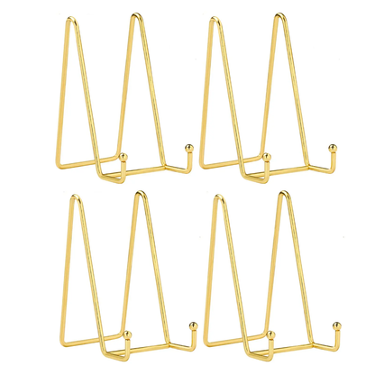 Frame Holder Display Stand Iron Gold 6 Inch
