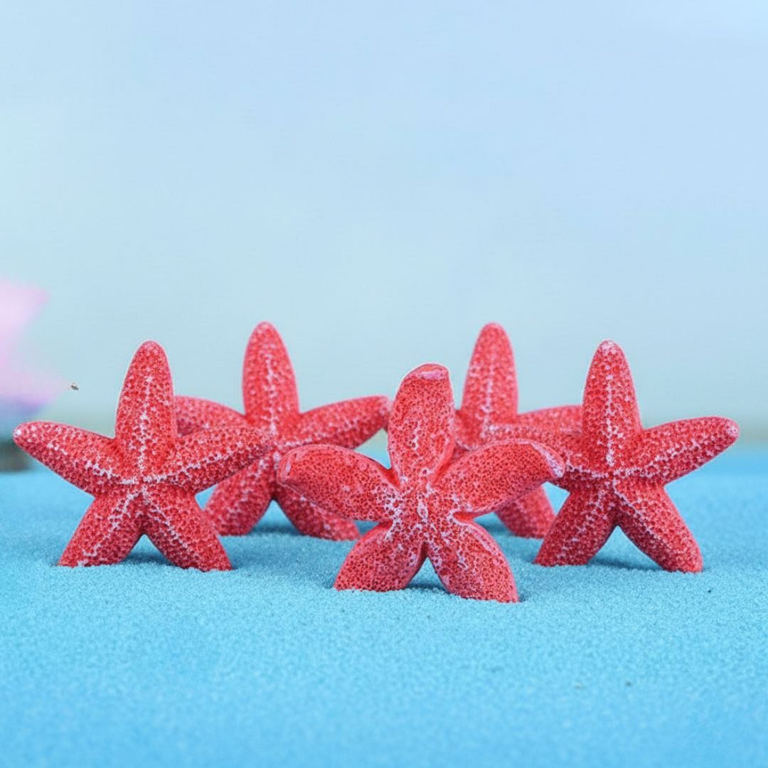 Red Star Fish Miniature Model (5 pc)