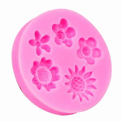 5 Cavity Flower Mould