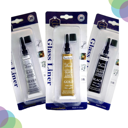 Glass Linner Color Golden (1 pc)