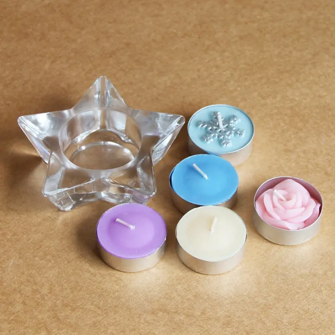 Diamond Cut Tea Light Candle Holder