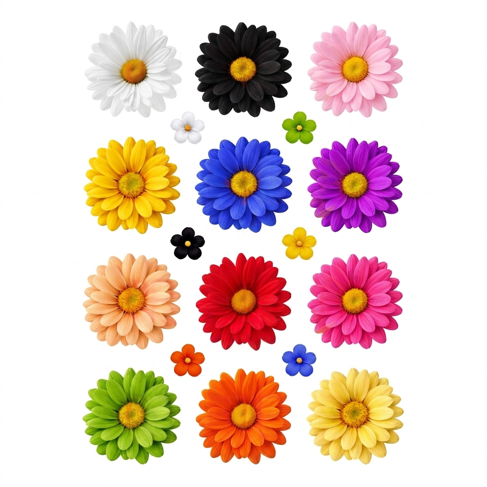 Daisy Flower UV DTF Sticker (2 pc)