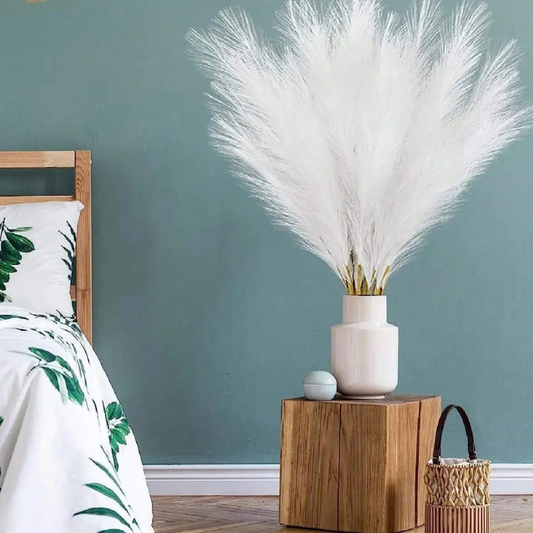 Mini Pampas White Bunch (10 Sticks)