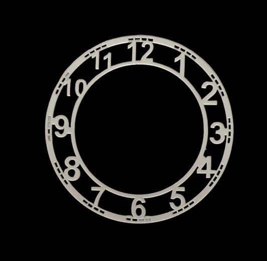 Number Silver Clock Acrylic (6Inch)