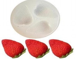 Strawberry Big 3 Cavity Candle Making Mould