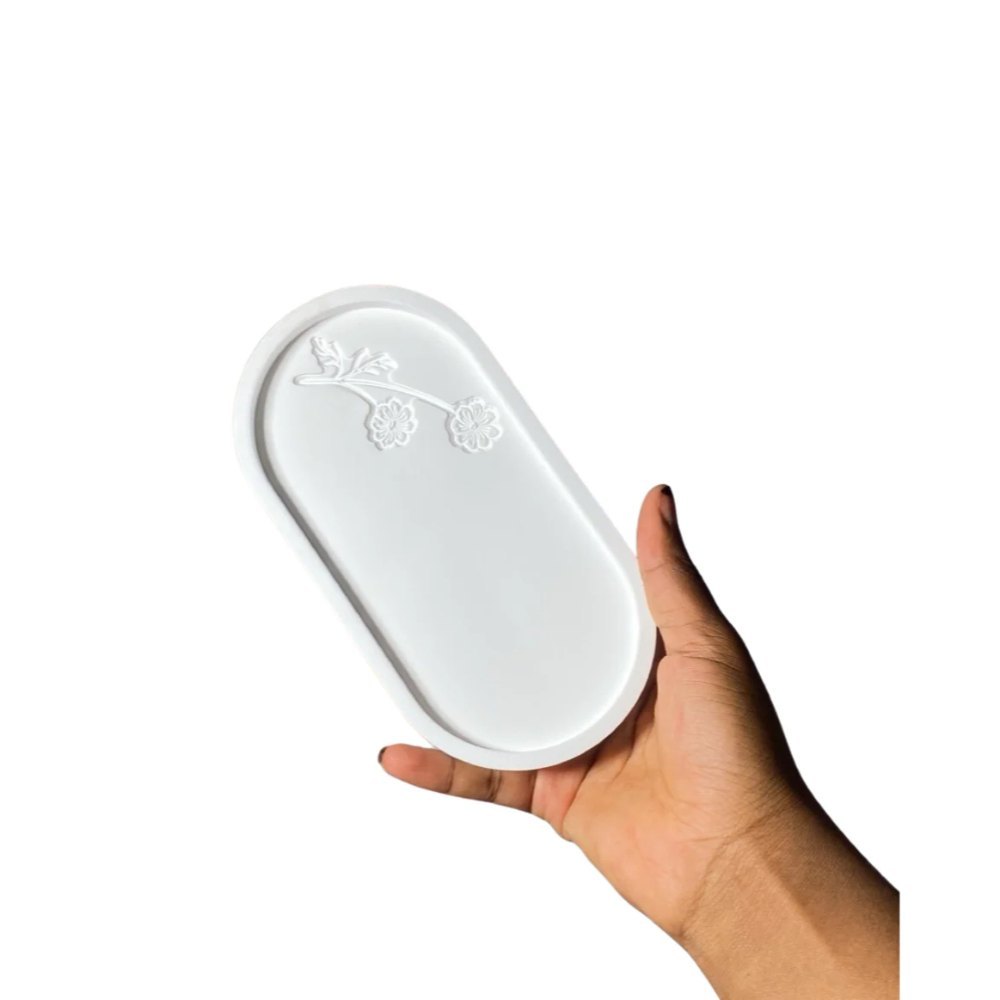 Rose Oval Tray Mould (1 Pc)