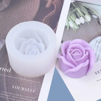 Rose Bloom Big Flower Candle Making Mould