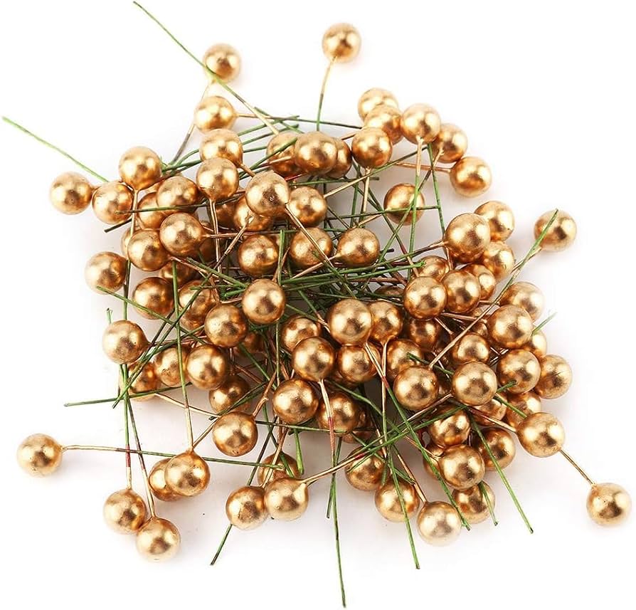 Faux Ball Topper Golden (12mm , 100pc)